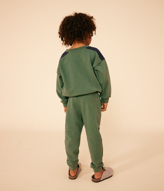 Sudadera de felpa para niño verde CROCO