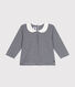 Blusa de algodón con cuello para bebé