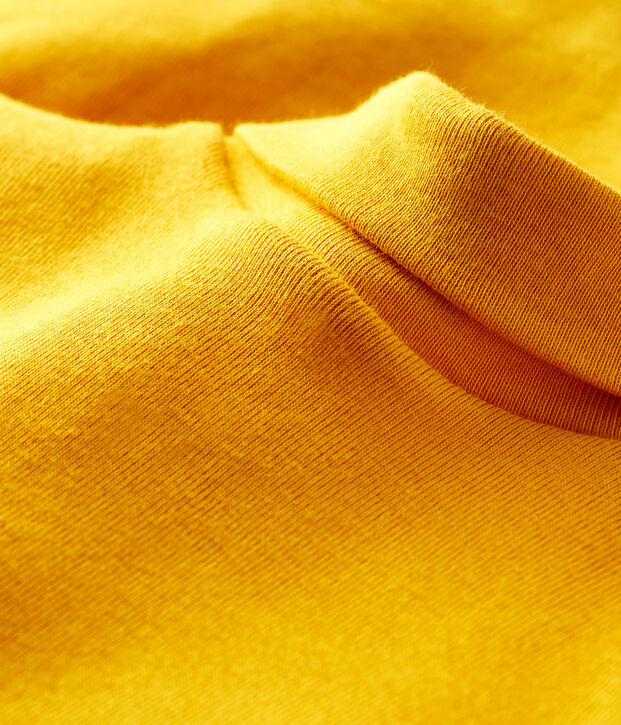 Bodi de manga larga con cuello de tortuga para beb&eacute; amarillo