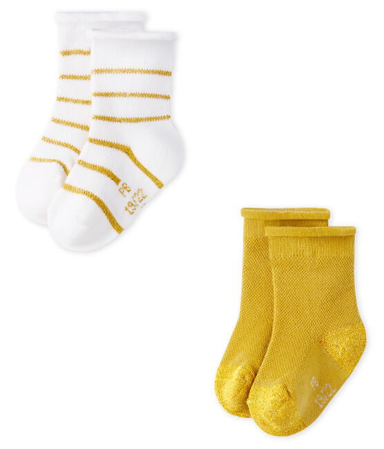 Lote de 2 pares de calcetines ligeros para bebé niña variante 1