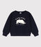 Sudadera de muletón afelpado para niño azul SMOKING