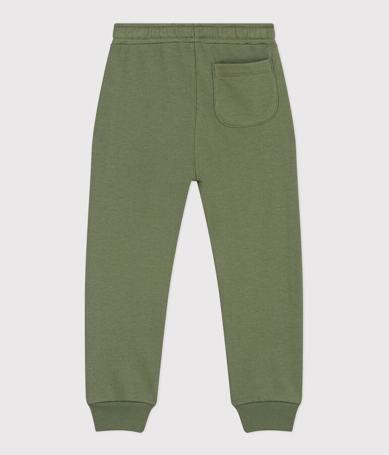 Pantal&oacute;n infantil de jogging liso de algod&oacute;n verde