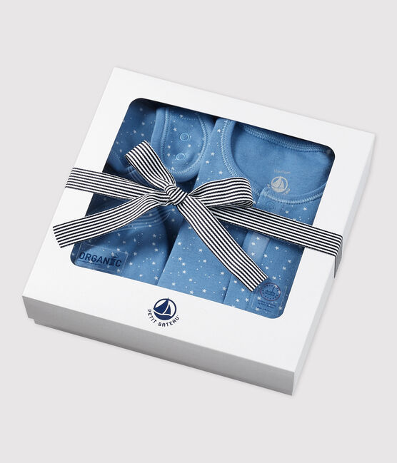 Estuche de regalo de nacimiento con pequeñas estrellas de bebé de algodón orgánico variante 1