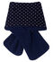 Bufanda para bebé unisex con forro polar azul SMOKING/blanco MARSHMALLOW