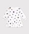 Vestido de manga larga para beb&eacute; ni&ntilde;a blanco/multicolor