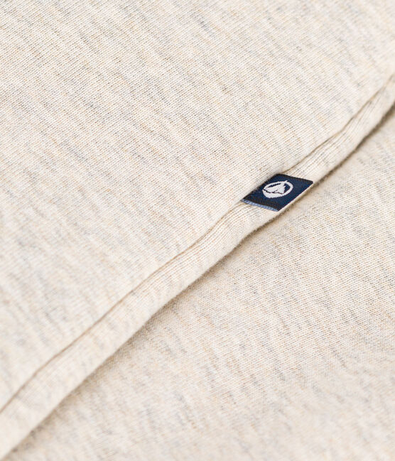 Mono largo de algodón enguatado con capucha para bebé beige MONTELIMAR CHINE