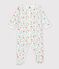 Pijama de mulet&oacute;n con estampado de setas para beb&eacute; blanco/multicolor