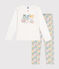 Pijama infantil de algodón blanco MARSHMALLOW/blanco MULTICO