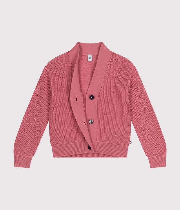 C&aacute;rdigan de algod&oacute;n para mujer rosa