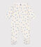 Pijama de algodón para bebé con furgonetas blanco MARSHMALLOW/blanco MULTICO