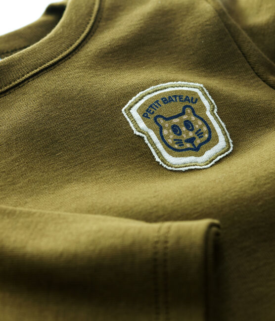 Camiseta de algodón de bebé verde MILITARY