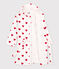 Albornoz de rizo con corazones para niño/niña blanco MARSHMALLOW/rojo TERKUIT