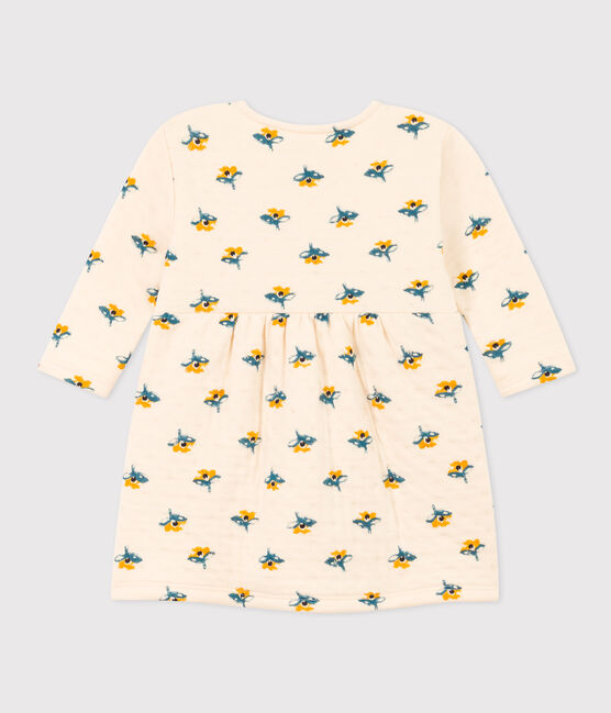 Vestido de manga larga de túbico acolchado estampado para bebé blanco AVALANCHE/ MULTICO