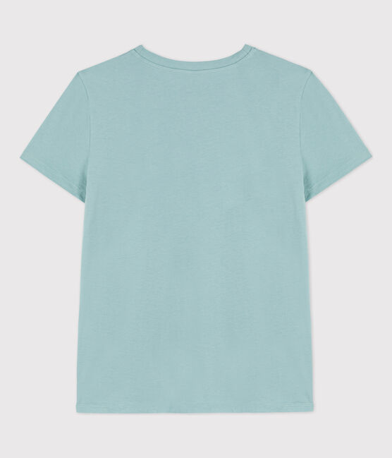 Camiseta LA RECTA de algodón con cuello redondo para mujer verde BOB