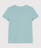 Camiseta LA RECTA de algodón con cuello redondo para mujer verde BOB