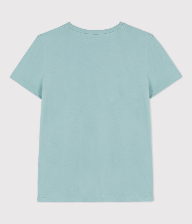 Camiseta LA RECTA de algod&oacute;n con cuello redondo para mujer verde