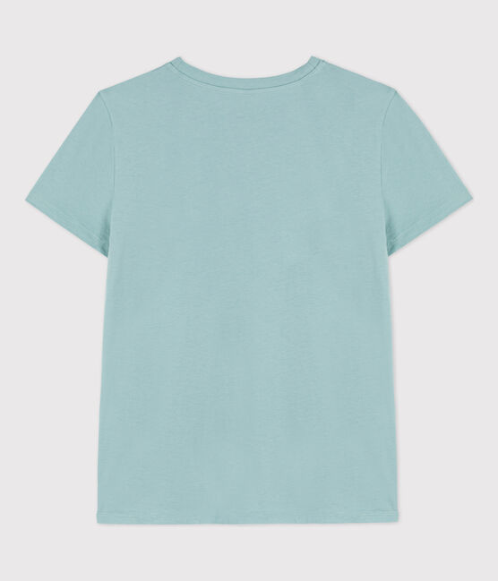 Camiseta LA RECTA de algodón con cuello redondo para mujer verde BOB