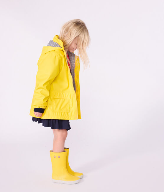 Impermeable emblemático para niña/niño amarillo JAUNE
