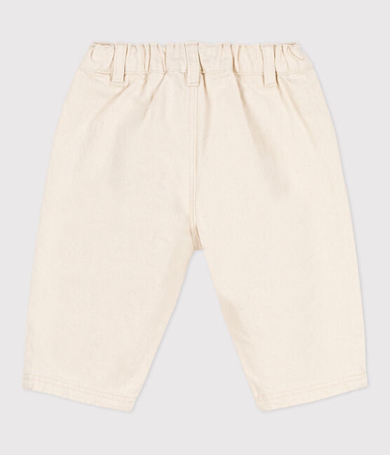 Pantalón de tejido vaquero para bebé gris ECRU