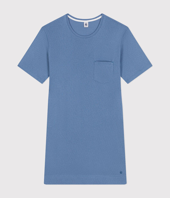 Camisón de algodón calado para mujer azul BEACH