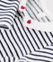Pijama de terciopelo con cuello estampado para bebé blanco MARSHMALLOW/azul SMOKING