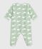 Sobrepijama polar de invierno con estampado de ballenas para bebé SAULE/ MARSHMALLOW