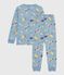 Pijama infantil de felpa con estampado azul ADRIATIC/ MULTICO