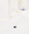 Polo infantil liso de manga larga de algod&oacute;n blanco