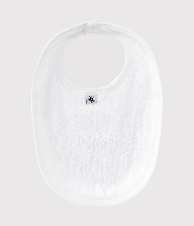 Babero forrado beb&eacute; ni&ntilde;a rosa/blanco