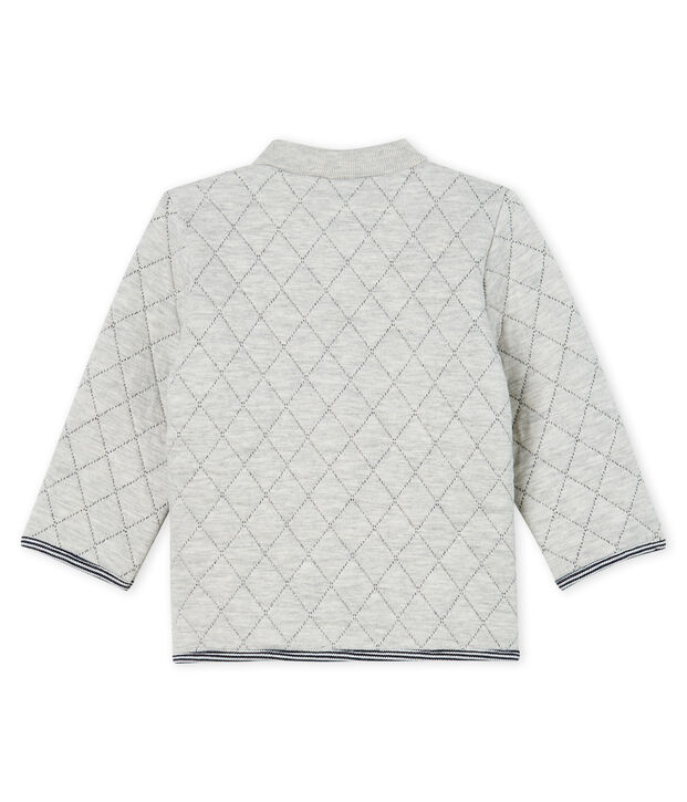 C&aacute;rdigan de tela t&uacute;bica acolchada para beb&eacute; ni&ntilde;o gris