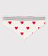 Juego de 2 bandanas-baberos para bebé con corazones de algodón