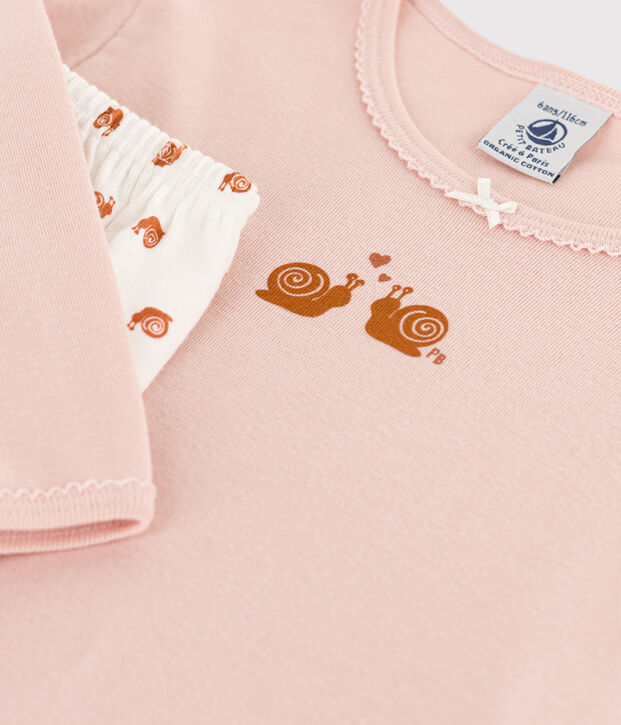 Pijama de algod&oacute;n para ni&ntilde;a rosa/multicolor