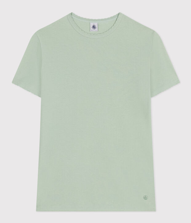 Camiseta L'ICONIQUE de algod&oacute;n de punto cocotte para mujer verde