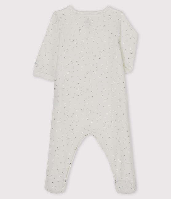 Pelele blanco con estampado de estrellas de terciopelo blanco MARSHMALLOW/blanco MULTICO