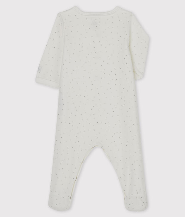 Pelele blanco con estampado de estrellas de terciopelo blanco/multicolor
