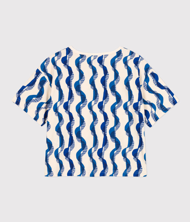 Camiseta LE BOXY estampada de algod&oacute;n para mujer crudo/multicolor