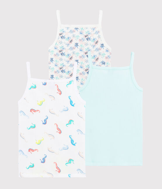 Lote de 3 camisetas de tirantes con océanos de niña variante 1