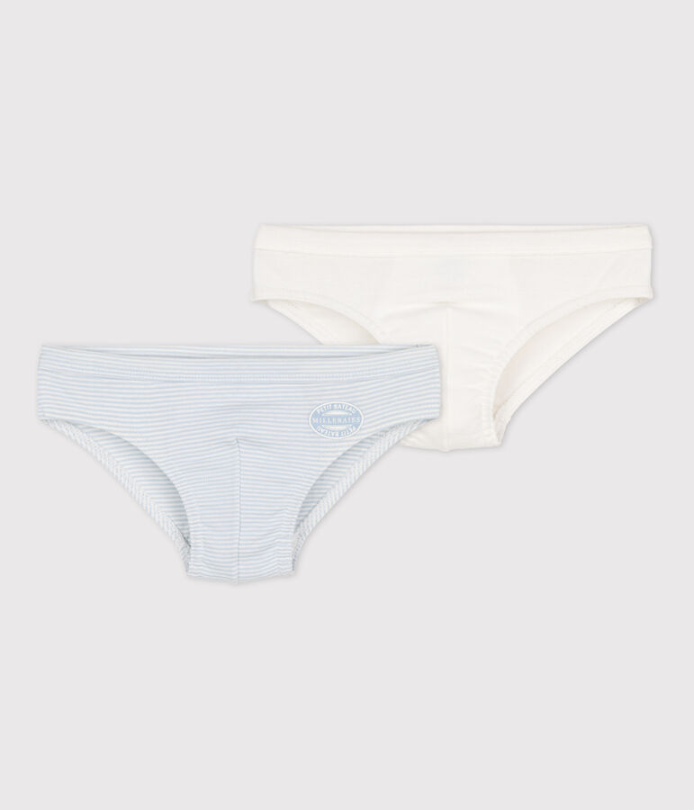 Juego de 2 slips milrayas de algod&oacute;n para ni&ntilde;o variante 1