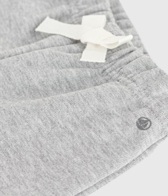 Pantalón liso de algodón para bebé gris FUMEE CHINE