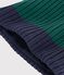 Braga de cuello infantil de punto tricotado bicolor con forro polar verde/azul