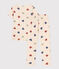 Pijama infantil de algodón con estampado de corazón blanco AVALANCHE/ MULTICO