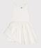 Vestido sin mangas de algodón moderno para niña blanco MARSHMALLOW