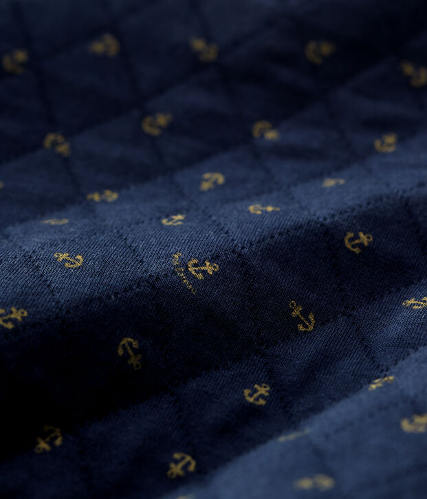 Sudadera acolchada de beb&eacute;. azul/beige