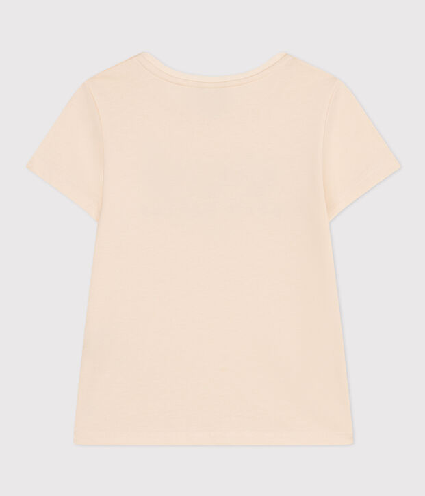 Camiseta de punto ligero para ni&ntilde;a crudo/azul