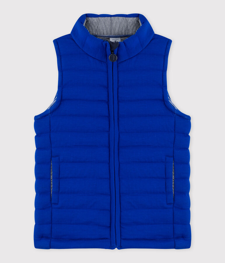 Chaleco de tejido tubular acolchado de ni&ntilde;a/ni&ntilde;o azul