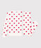 Pijama con corazón de algodón de mujer blanco MARSHMALLOW/rojo TERKUIT
