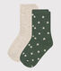 2 pares de calcetines de algodón con estrellas para niños