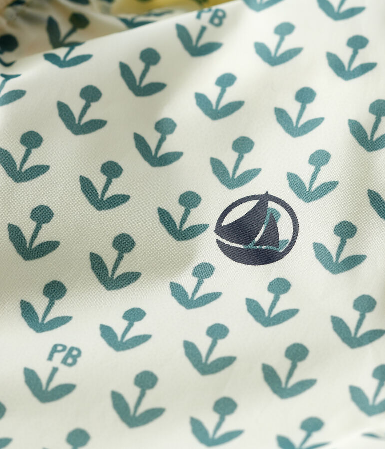 Cortavientos de poli&eacute;ster reciclado para beb&eacute; blanco AVALANCHE/ BRUT