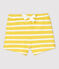 «Shorts» de jersey grueso de bebé amarillo ORGE/blanco MARSHMALLOW