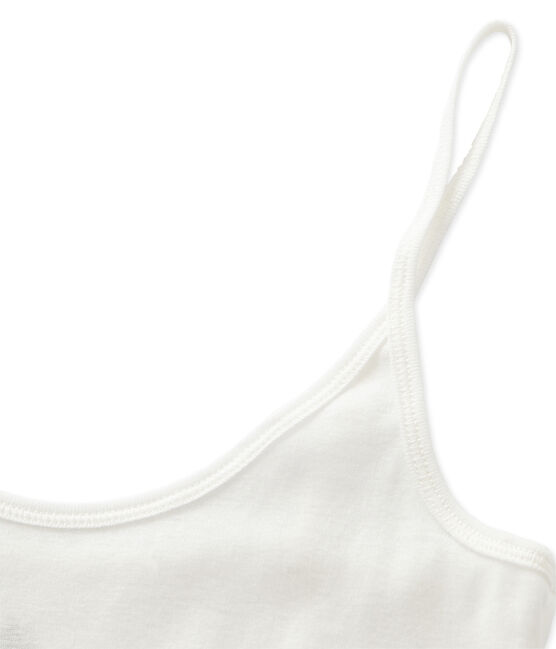 Camiseta de tirantes de mujer en algodón ligero blanco Lait